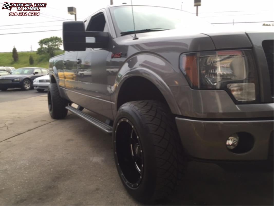 vehicle gallery/2012 ford f 150 moto metal mo962 20x12  Gloss Black & Milled wheels and rims