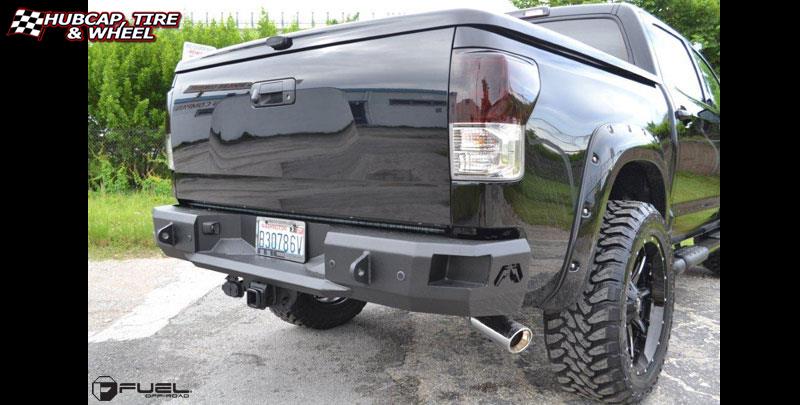 vehicle gallery/toyota tundra fuel nutz d251 22X12  Matte Black & Milled wheels and rims