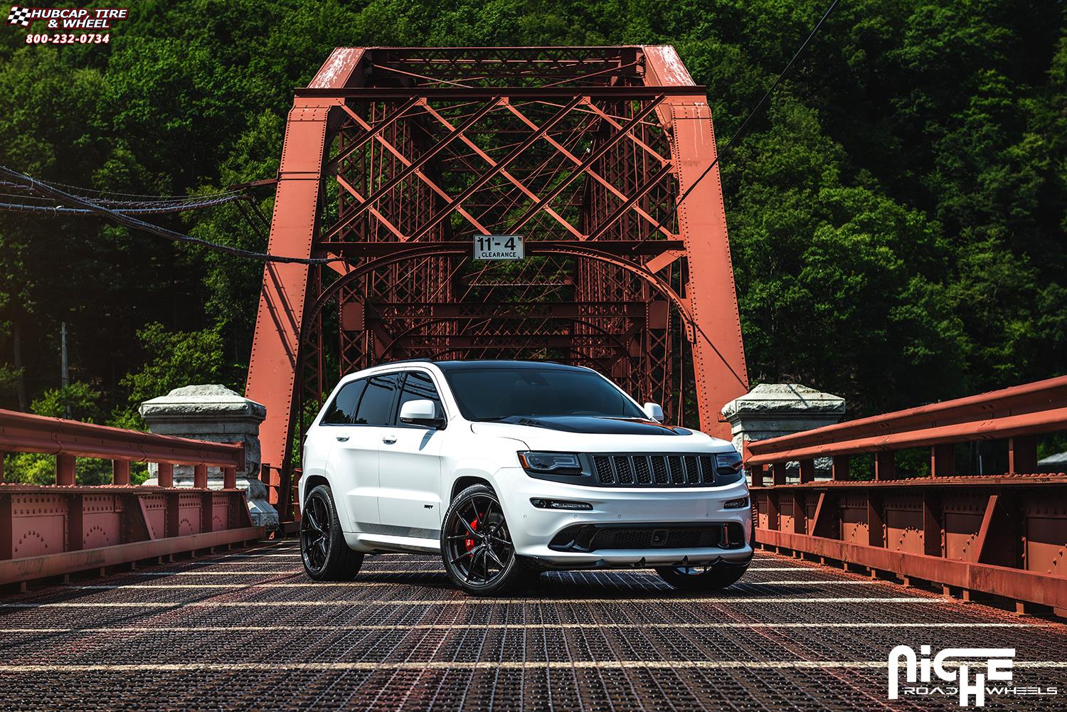 vehicle gallery/jeep cherokee srt8 niche misano 22x105  Candy Black wheels and rims