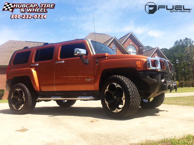 vehicle gallery/hummer h3 fuel havok d549 20X9  Gloss Black Machined wheels and rims