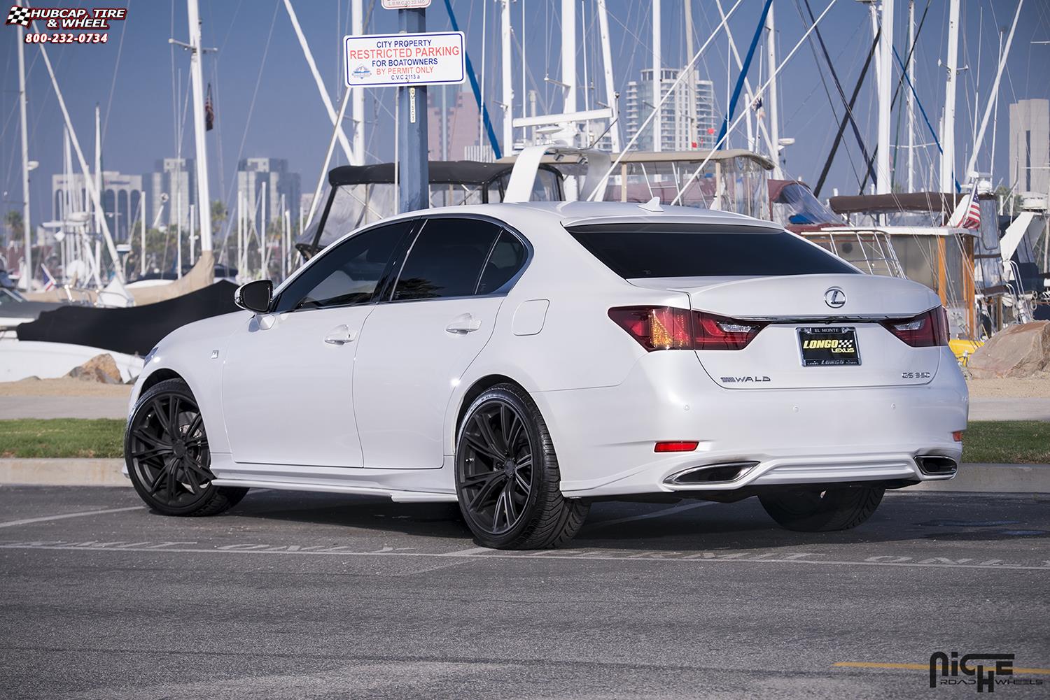 vehicle gallery/lexus gsf niche ritz 20x9  Matte Black wheels and rims