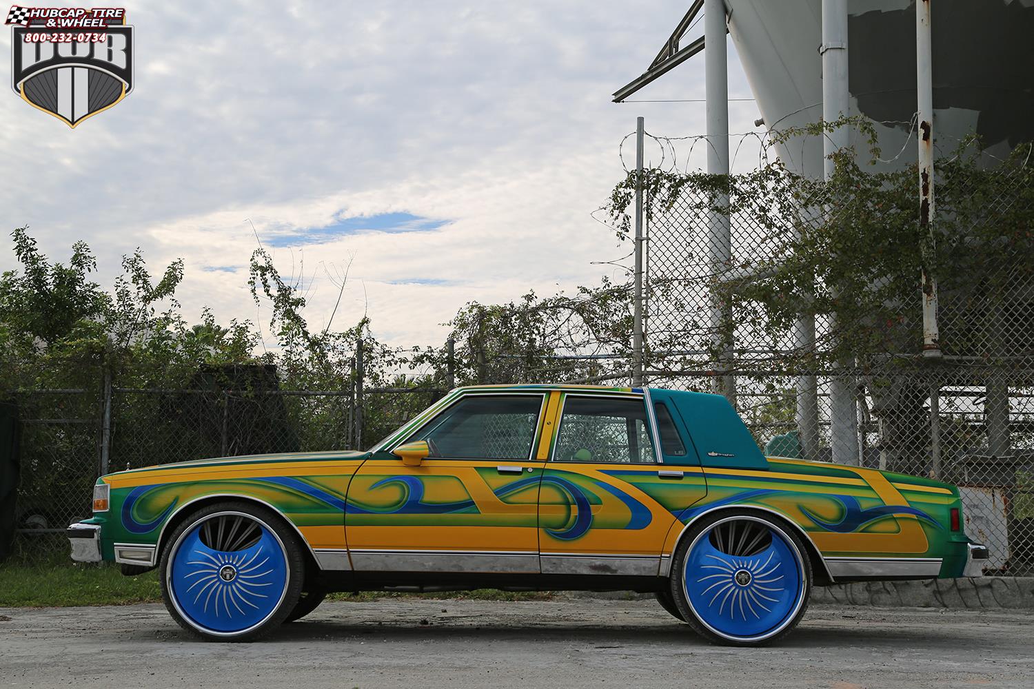 vehicle gallery/chevrolet caprice dub s509 fantasy 26X9  Blue & Milled wheels and rims