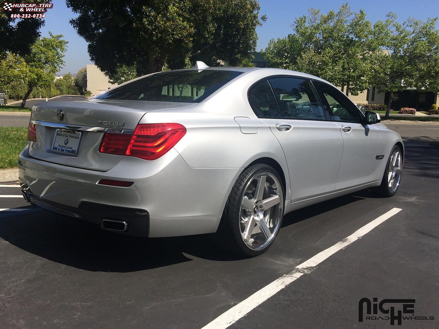 vehicle gallery/bmw 750li niche nurburg m881 22x9  Silver & Machined/Chrome Stainless wheels and rims