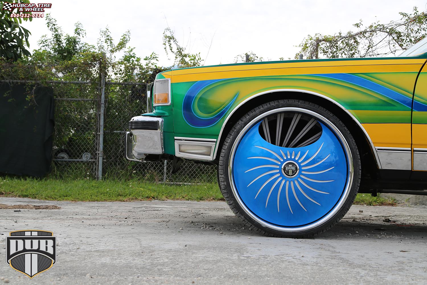 vehicle gallery/chevrolet caprice dub s509 fantasy 26X9  Blue & Milled wheels and rims