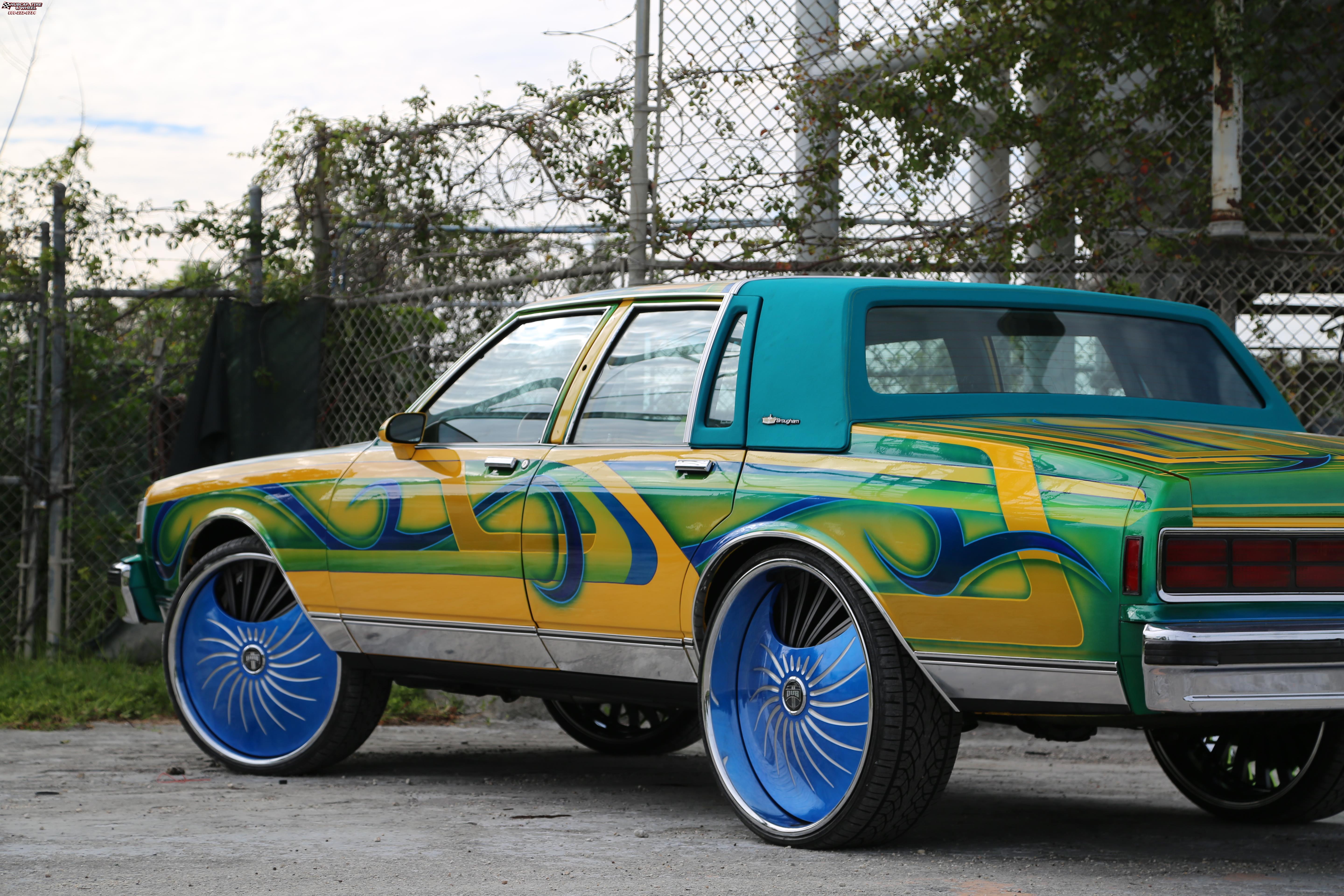 vehicle gallery/chevrolet caprice dub s509 fantasy 26X9  Blue & Milled wheels and rims