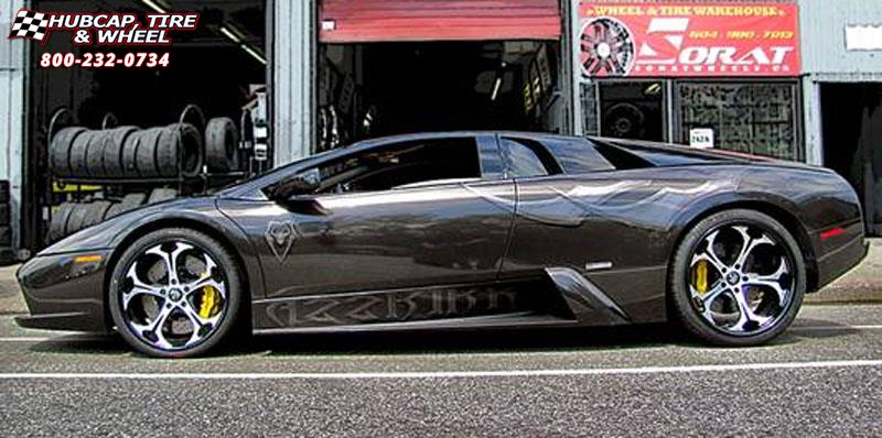Lamborghini Murcielago Dub X 30 Black w/Machine Face 19 X 