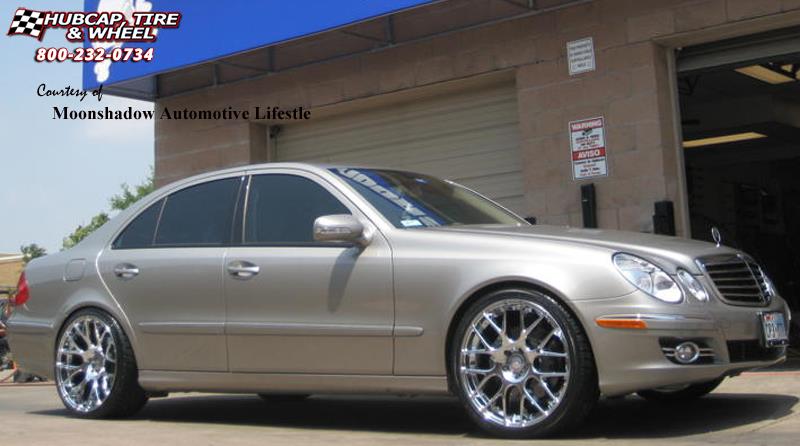 vehicle gallery/mercedes benz e350 niche circuit m108 20x85  Black & Machined wheels and rims