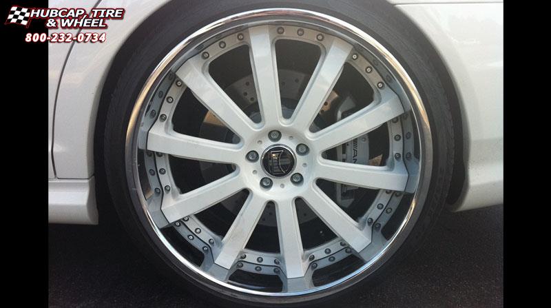 vehicle gallery/mercedes benz s63 dub x18 palazzo 22X9 Chrome w/ green accents wheels and rims