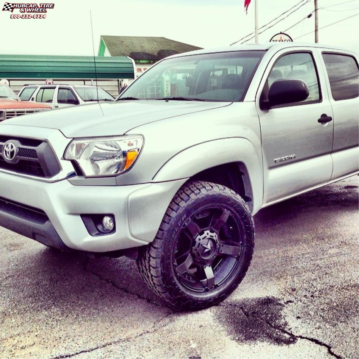 vehicle gallery/toyota tacoma xd series xd811 rockstar 2  Satin Black and Black Inserts wheels and rims