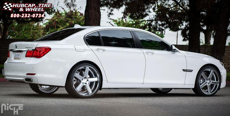 vehicle gallery/bmw 750li niche nurburg m881 22x9  Silver & Machined/Chrome Stainless wheels and rims