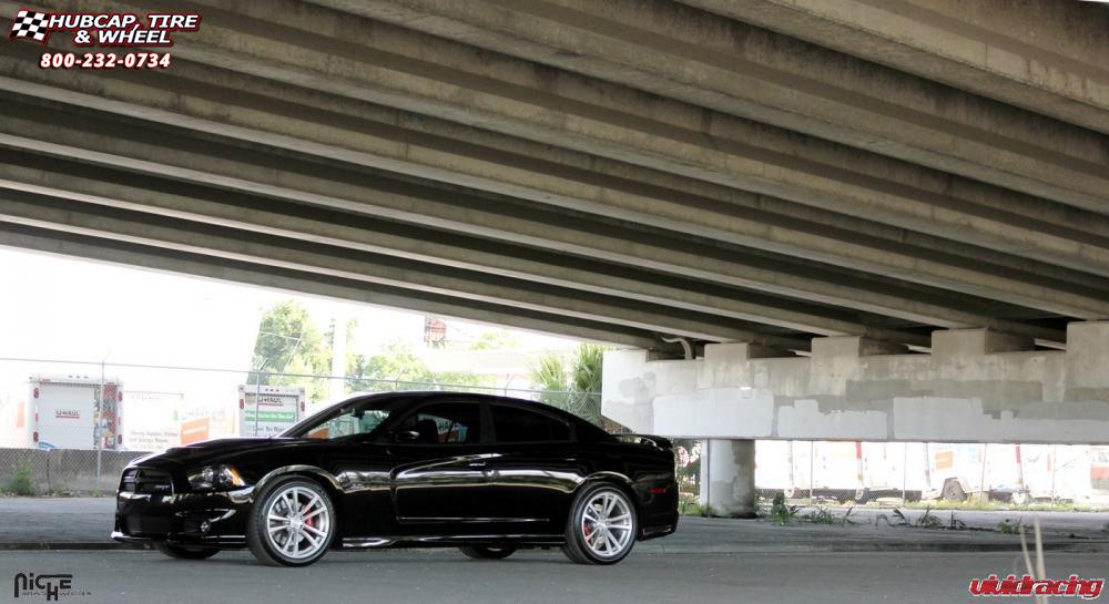 vehicle gallery/dodge charger srt8 niche concourse m886  Silver & Machined/Chrome Stainless wheels and rims