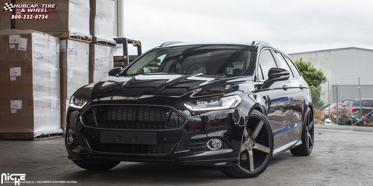 vehicle gallery/ford mondeo niche milan m134 19x85  Black & Machined with Dark Tint wheels and rims