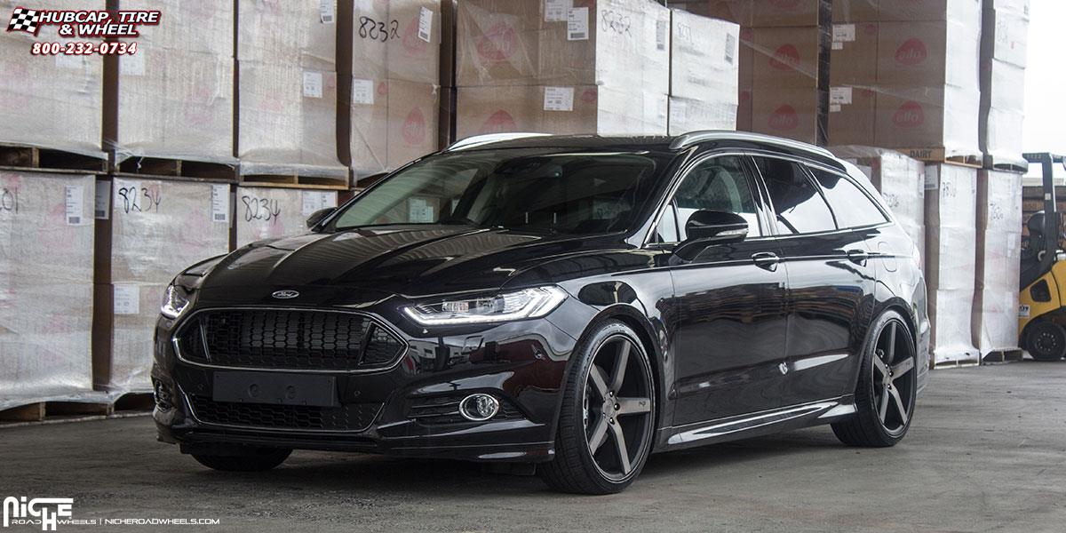 vehicle gallery/ford mondeo niche milan m134 19x85  Black & Machined with Dark Tint wheels and rims