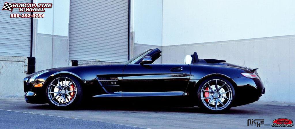 vehicle gallery/mercedes benz sls niche misano 19x95  Anthracite wheels and rims