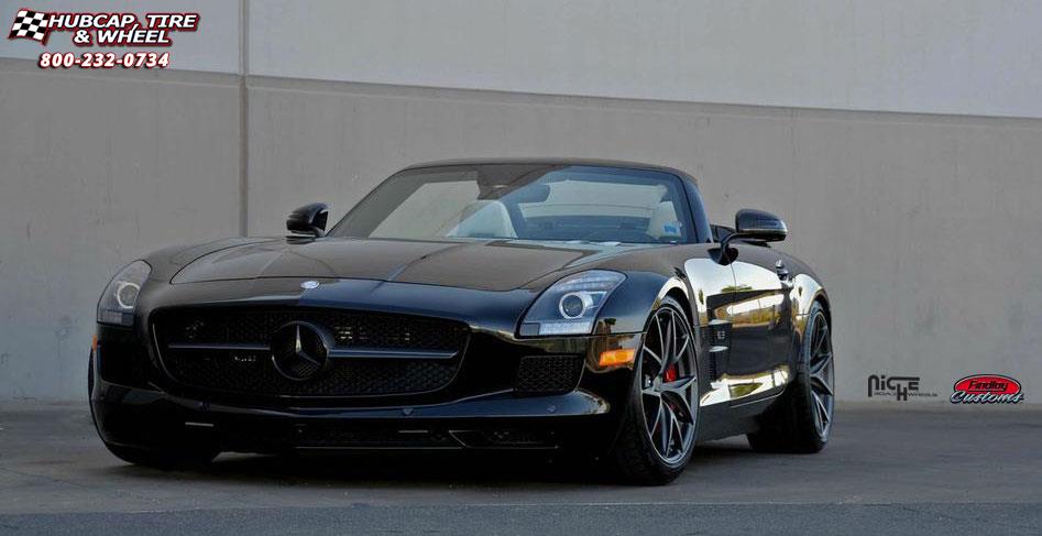 vehicle gallery/mercedes benz sls niche misano 19x95  Anthracite wheels and rims