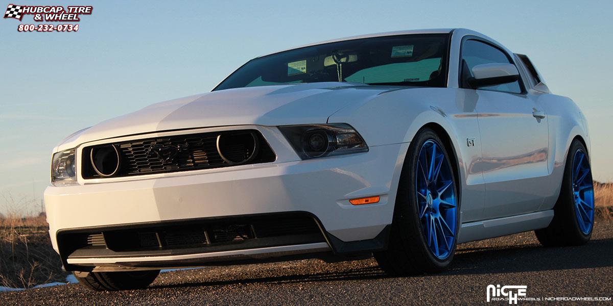 vehicle gallery/ford mustang niche vicenza m154 20x9  Peek a Blue wheels and rims