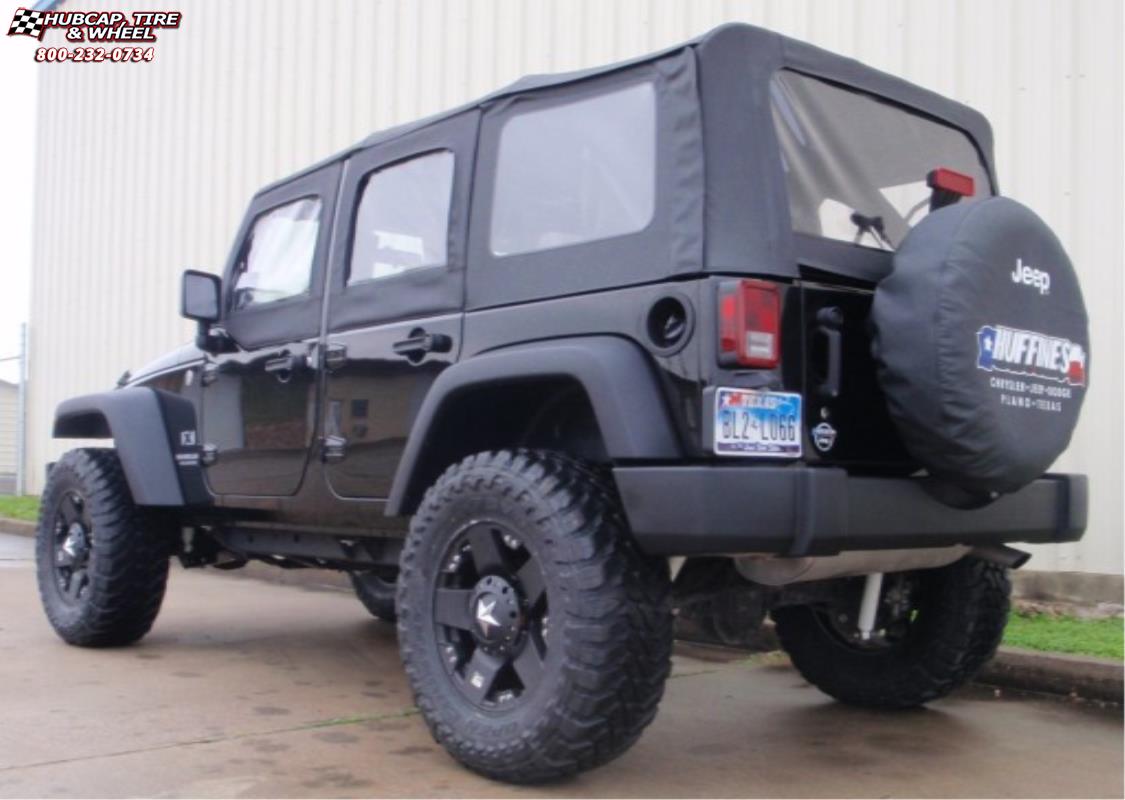 vehicle gallery/jeep wrangler xd series xd775 rockstar x  Matte Black wheels and rims