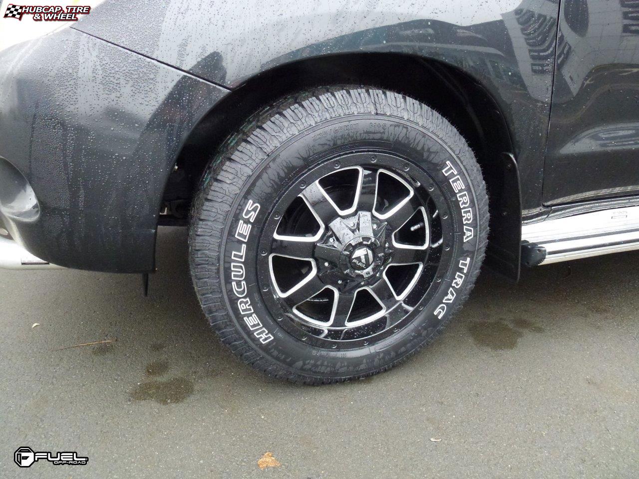 vehicle gallery/toyota hilux fuel frontier d535 0X0  Gloss Black & Milled wheels and rims