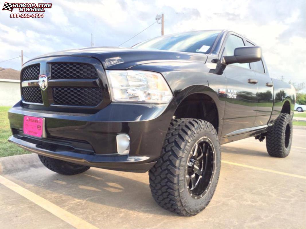 vehicle gallery/ram 1500 moto metal mo962  Gloss Black & Milled wheels and rims