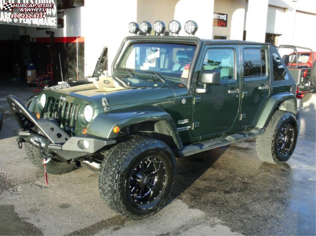 vehicle gallery/jeep wrangler moto metal mo962  Gloss Black & Milled wheels and rims