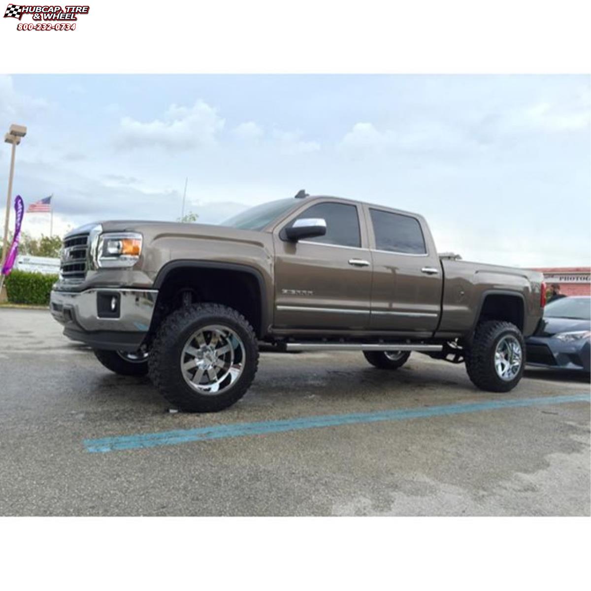 vehicle gallery/gmc sierra 2500 moto metal mo962  Chrome wheels and rims