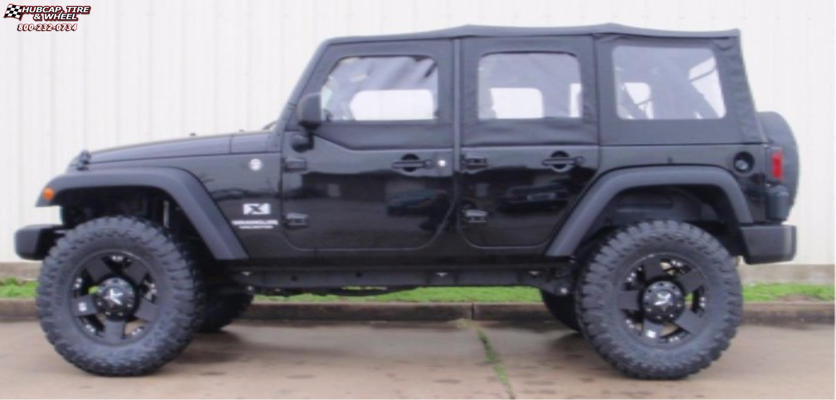 vehicle gallery/jeep wrangler xd series xd775 rockstar x  Matte Black wheels and rims