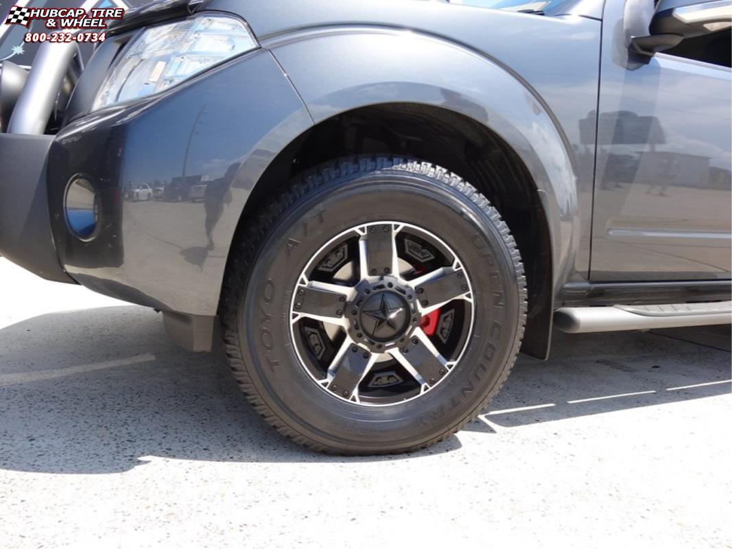 vehicle gallery/ford ranger wildtrak xd series xd811 rockstar 2  Black Machined Black Inserts wheels and rims