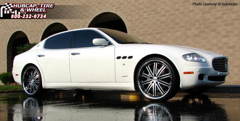 vehicle gallery/maserati quattroporte niche touring m878  Black & Machined/Chrome Rim wheels and rims