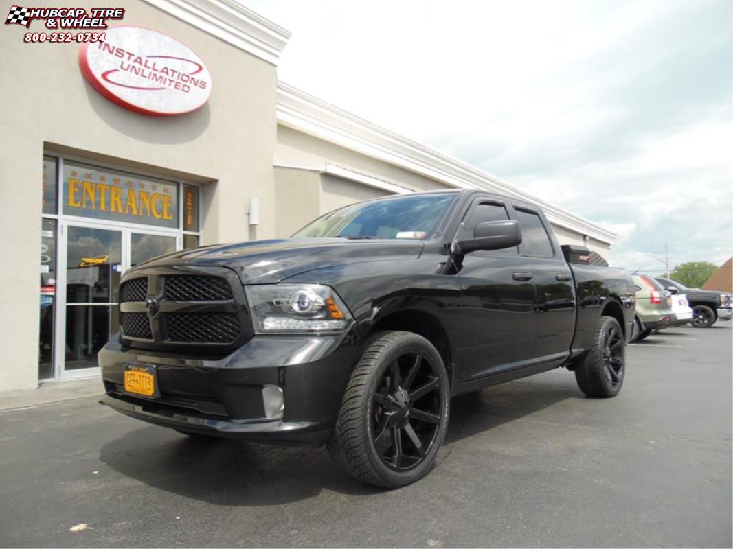 vehicle gallery/ram 1500 xd series km651 slide  Gloss Black wheels and rims