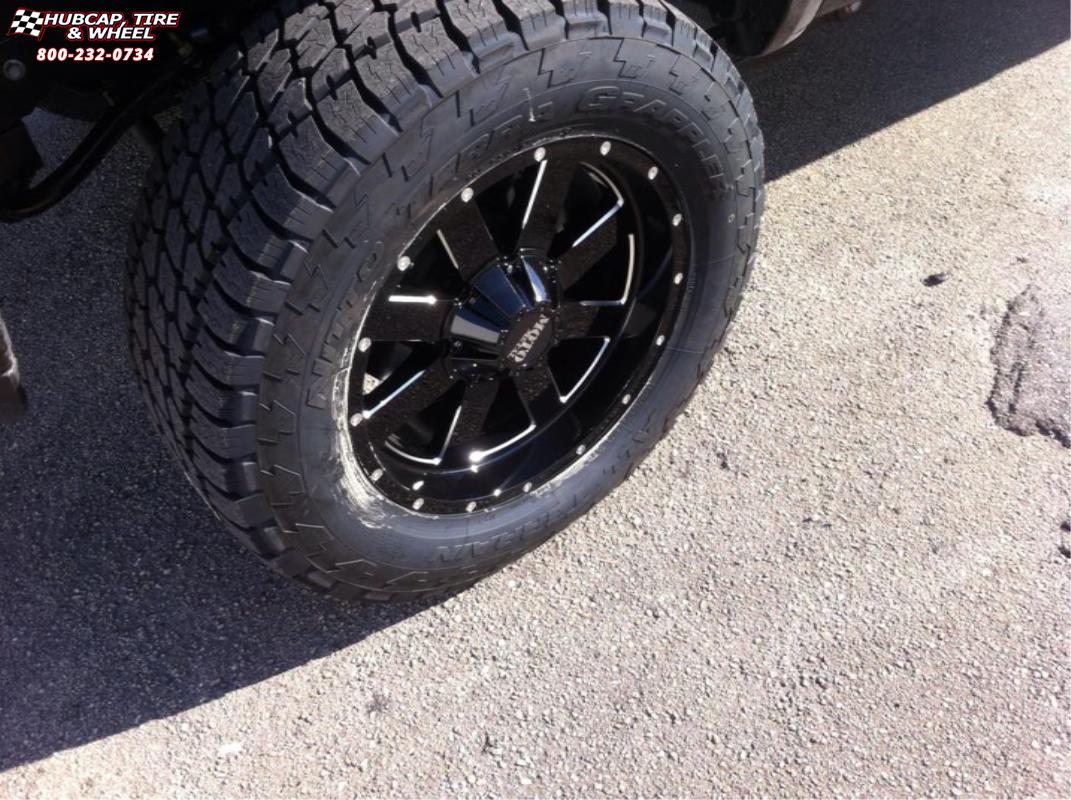 vehicle gallery/ford f 250 moto metal mo962  Gloss Black & Milled wheels and rims