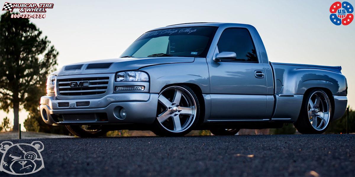 vehicle gallery/gmc sierra 1500 us mags hustler u458 0X0  Brushed Face, Hi Luster Windows wheels and rims