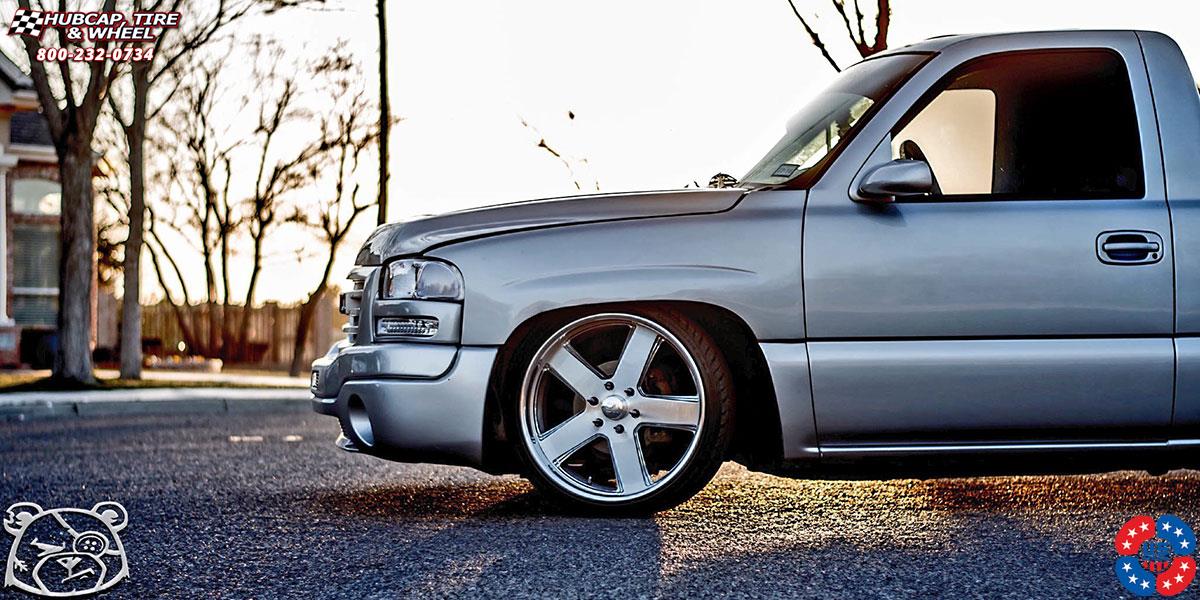 vehicle gallery/gmc sierra 1500 us mags hustler u458 0X0  Brushed Face, Hi Luster Windows wheels and rims