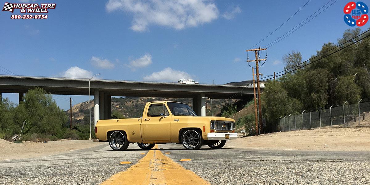 vehicle gallery/chevrolet c10 us mags pt.1 u701 22X9  Matte Gunmetal | Polished wheels and rims