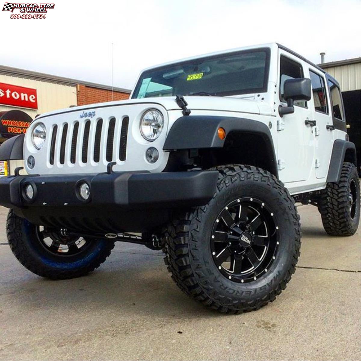 vehicle gallery/jeep wrangler moto metal mo962  Gloss Black & Milled wheels and rims