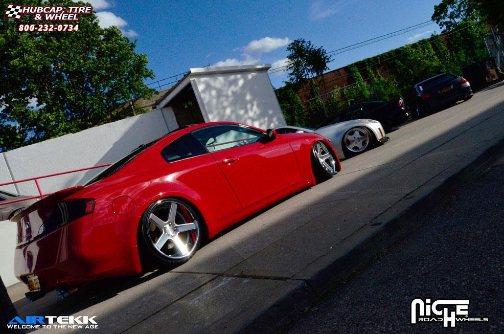 vehicle gallery/infiniti g35 niche nurburg m881  Silver & Machined/Chrome Stainless wheels and rims