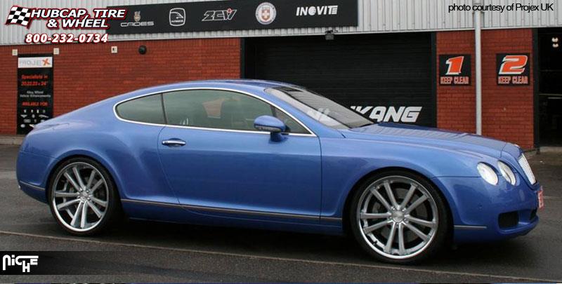 vehicle gallery/bentley gt coupe niche concourse m885 22x9  Matte Black/Chrome Stainless wheels and rims