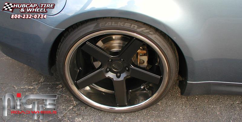 vehicle gallery/infiniti g35 niche nurburg m880 20x85  Matte Black / Black Stainless wheels and rims