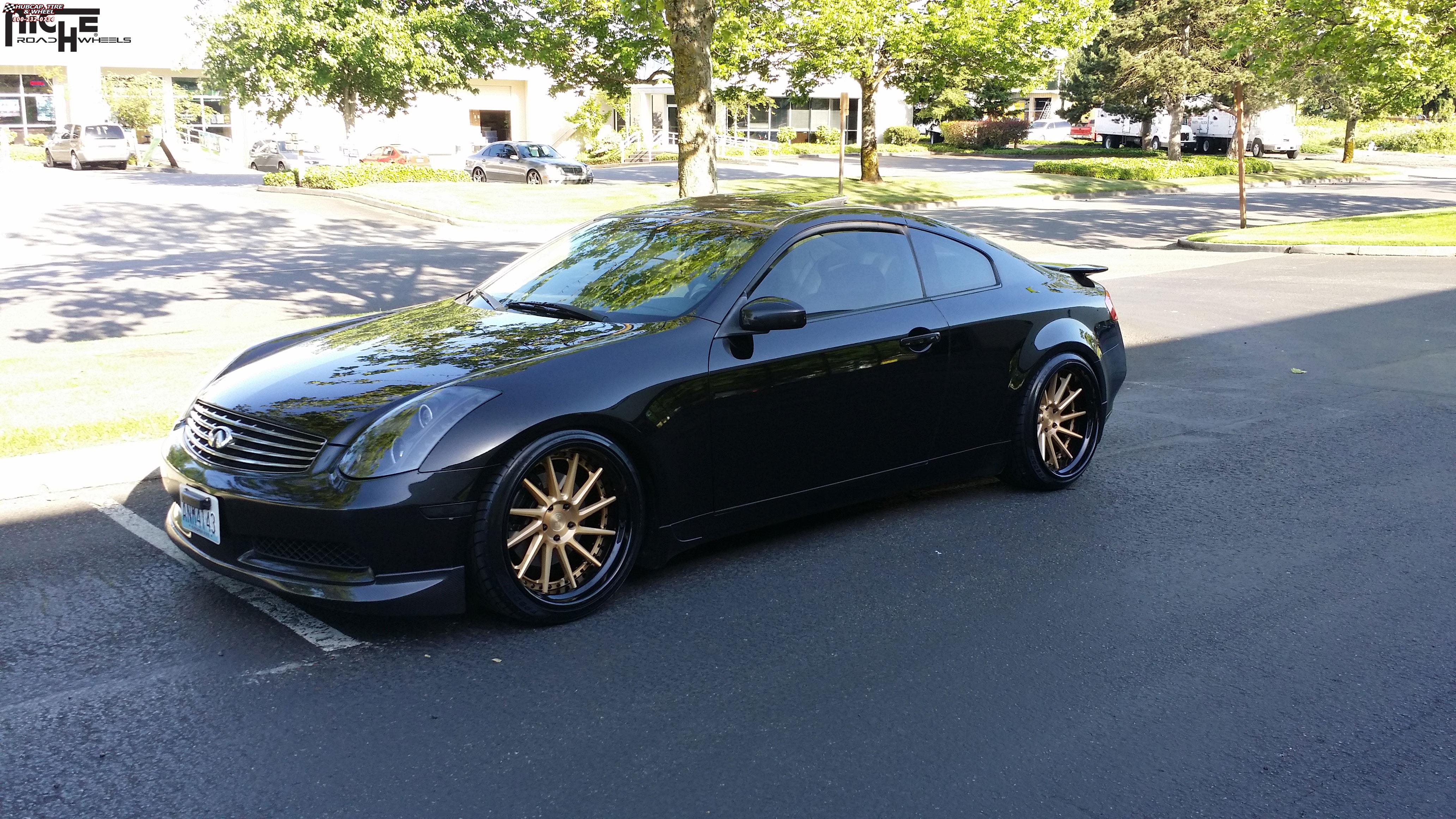 vehicle gallery/infiniti g35 niche surge 20x9  Brushed wheels and rims