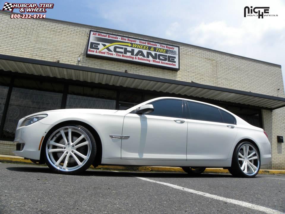 vehicle gallery/bmw 735i niche concourse m886  Silver & Machined/Chrome Stainless wheels and rims