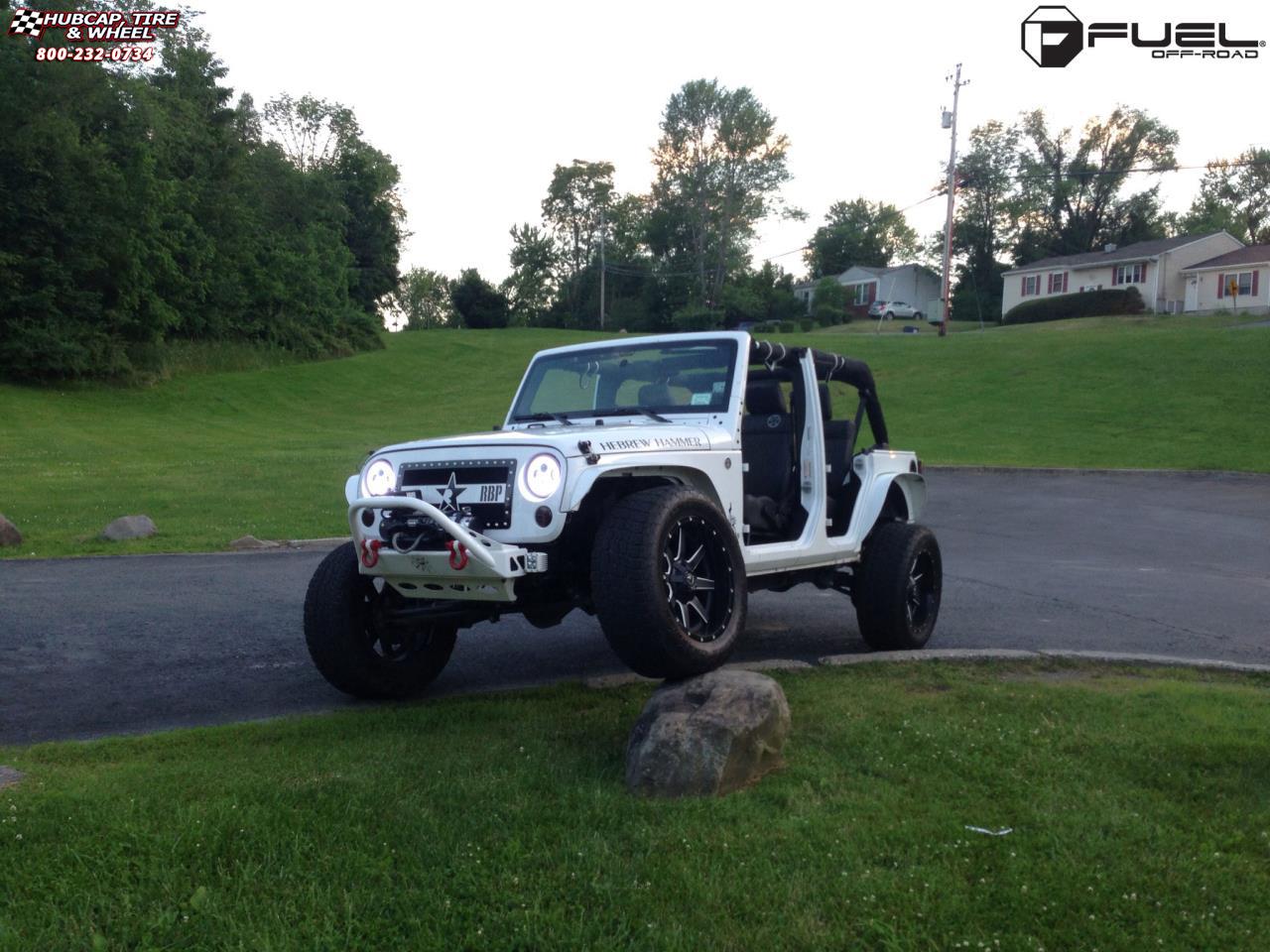 vehicle gallery/jeep wrangler fuel maverick d262 20X12  Black & Milled wheels and rims