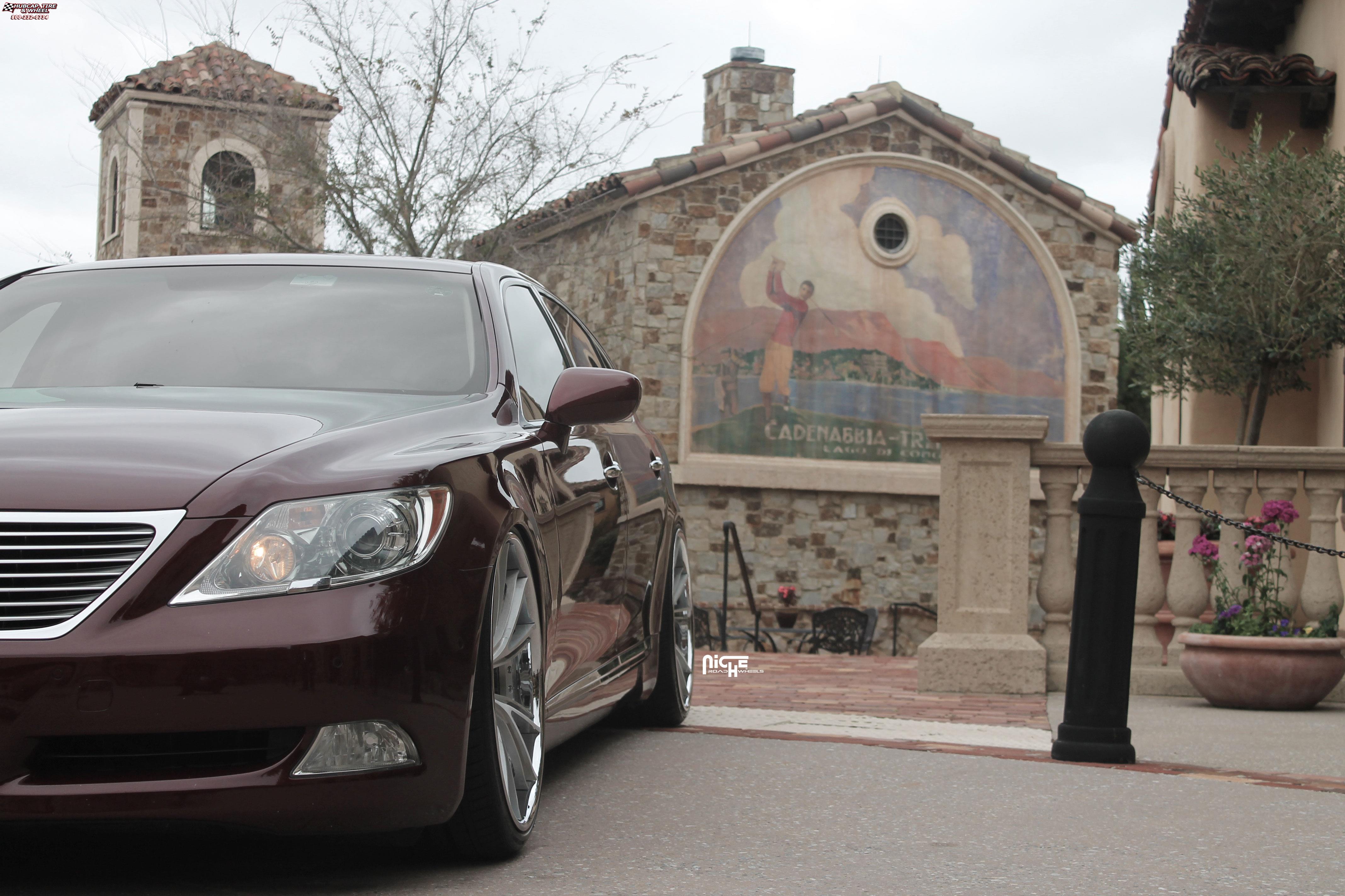 vehicle gallery/lexus ls460 niche ritz 22x10  Brushed Chrome Lip wheels and rims