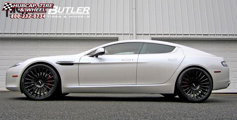 vehicle gallery/aston martin rapide niche stance  Matte Black wheels and rims