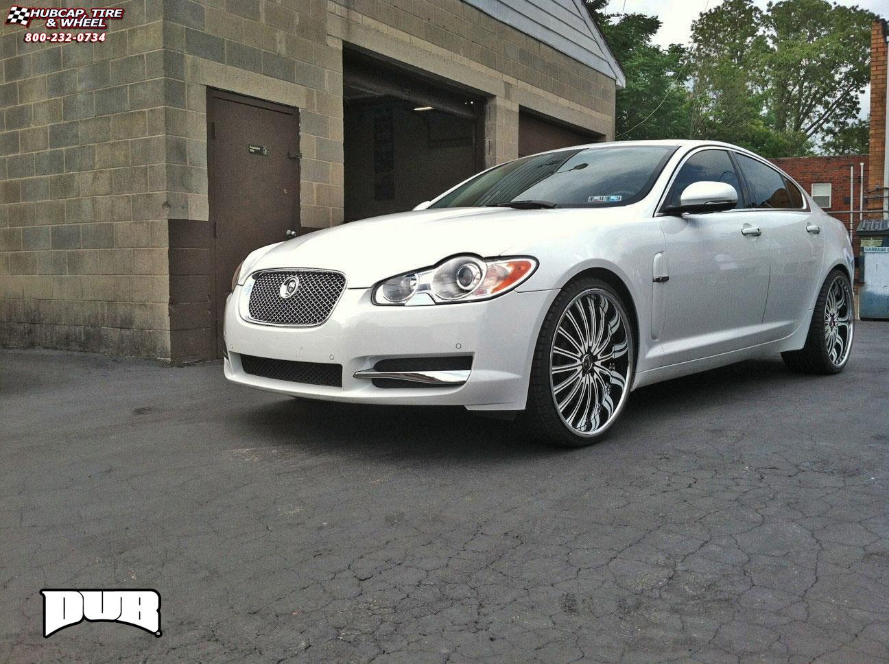 vehicle gallery/jaguar xf dub x 38  Black Machined Face wheels and rims