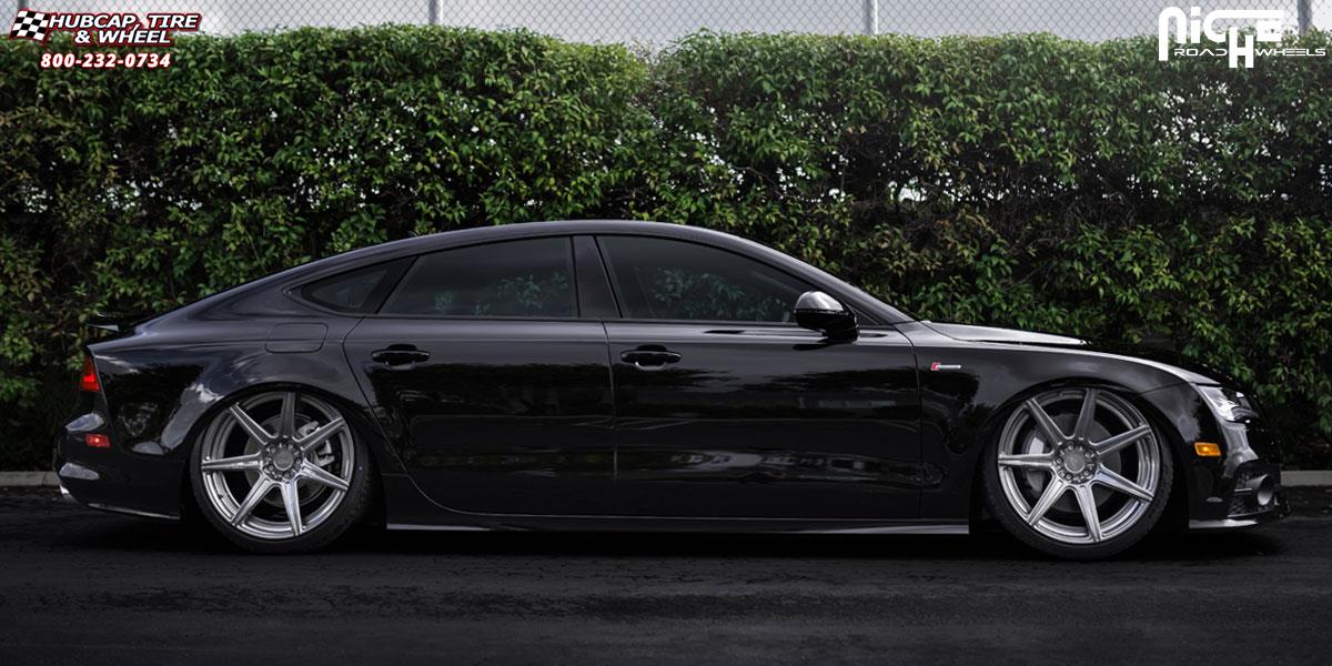 vehicle gallery/audi a7 niche alta 21x105  Hi Luster Polish/ DDT/ Matte Black Inner wheels and rims