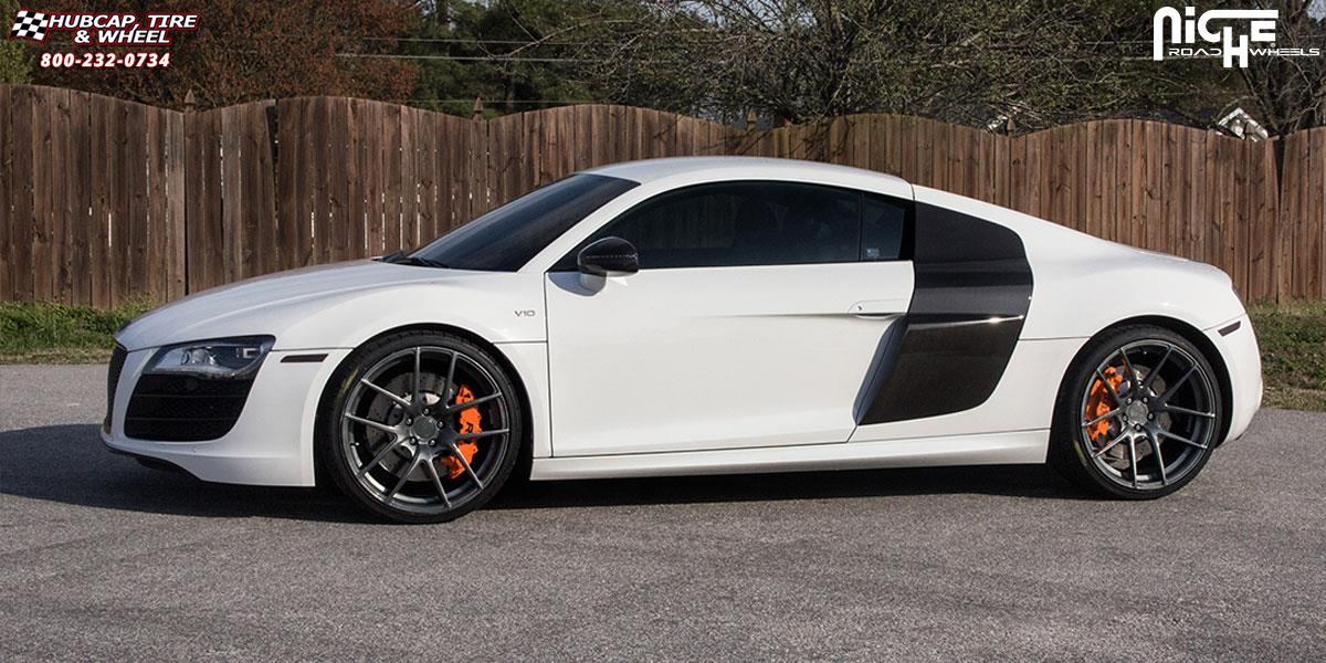 vehicle gallery/audi r8 niche targa 20x9 Brushed | Gloss DDT wheels and rims
