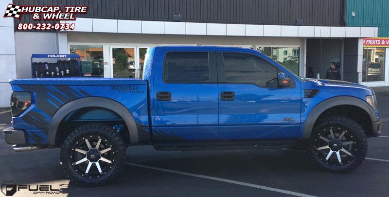 vehicle gallery/ford f 150 fuel maverick d261 22X10  Black & Machined wheels and rims