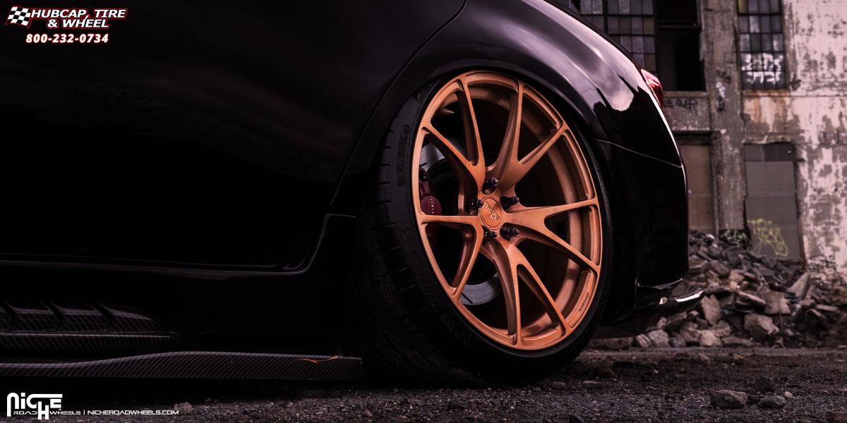 vehicle gallery/infiniti g37 niche stuttgart 20x9  Brushed Rose Gold wheels and rims