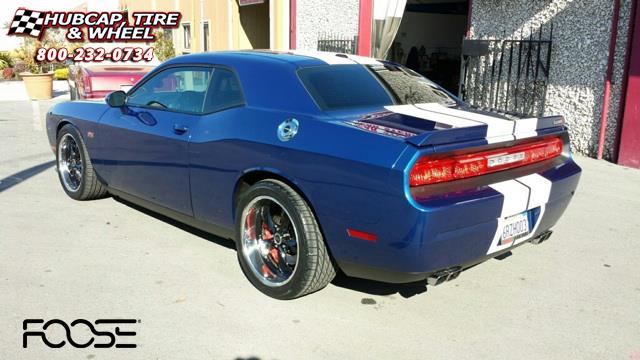 vehicle gallery/2013 dodge challenger foose nitrous f301 20X9  Gloss Black with Chrome Lip wheels and rims