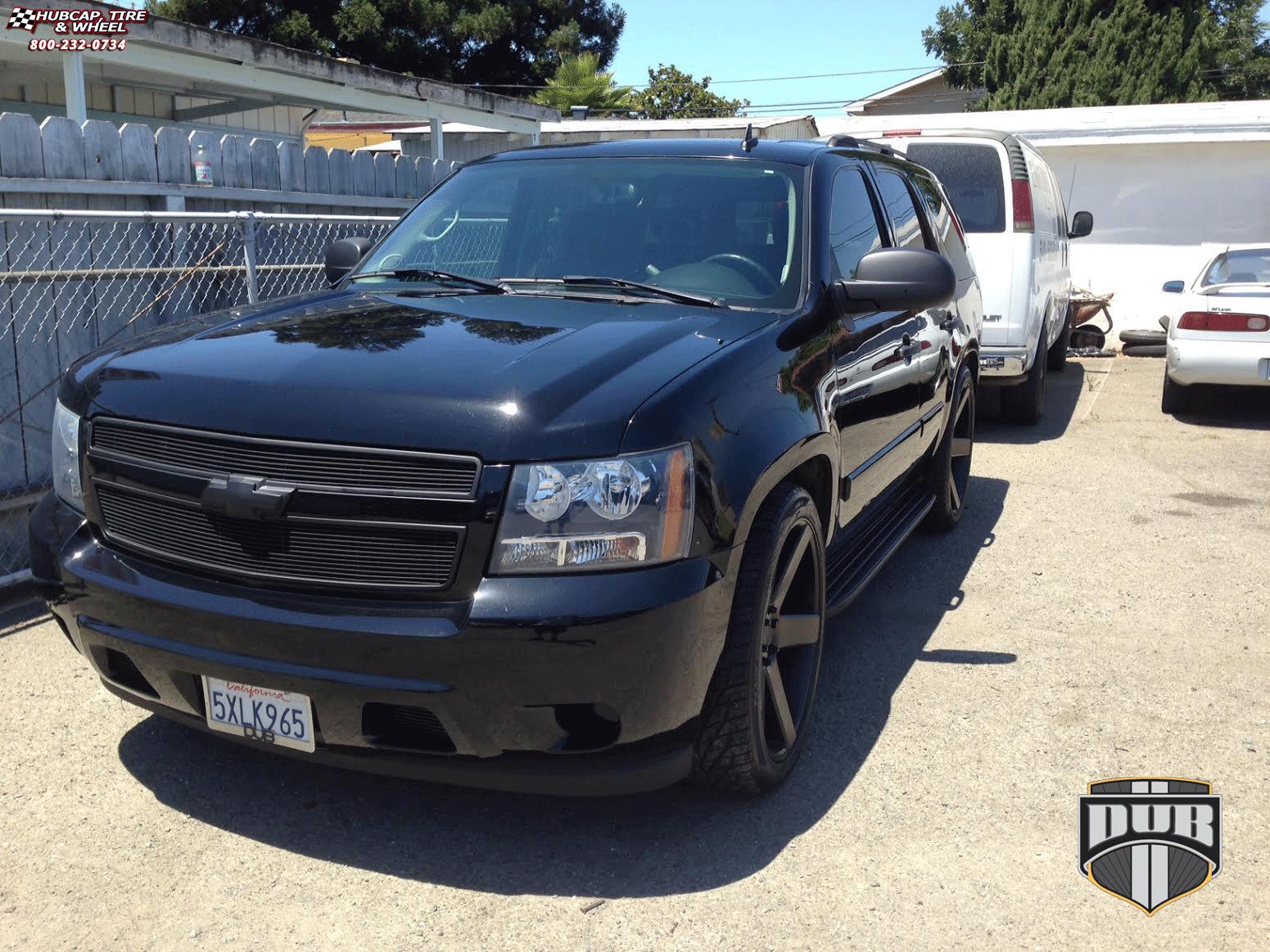 vehicle gallery/chevrolet tahoe dub baller s116 24X10  Black & Machined with Dark Tint wheels and rims