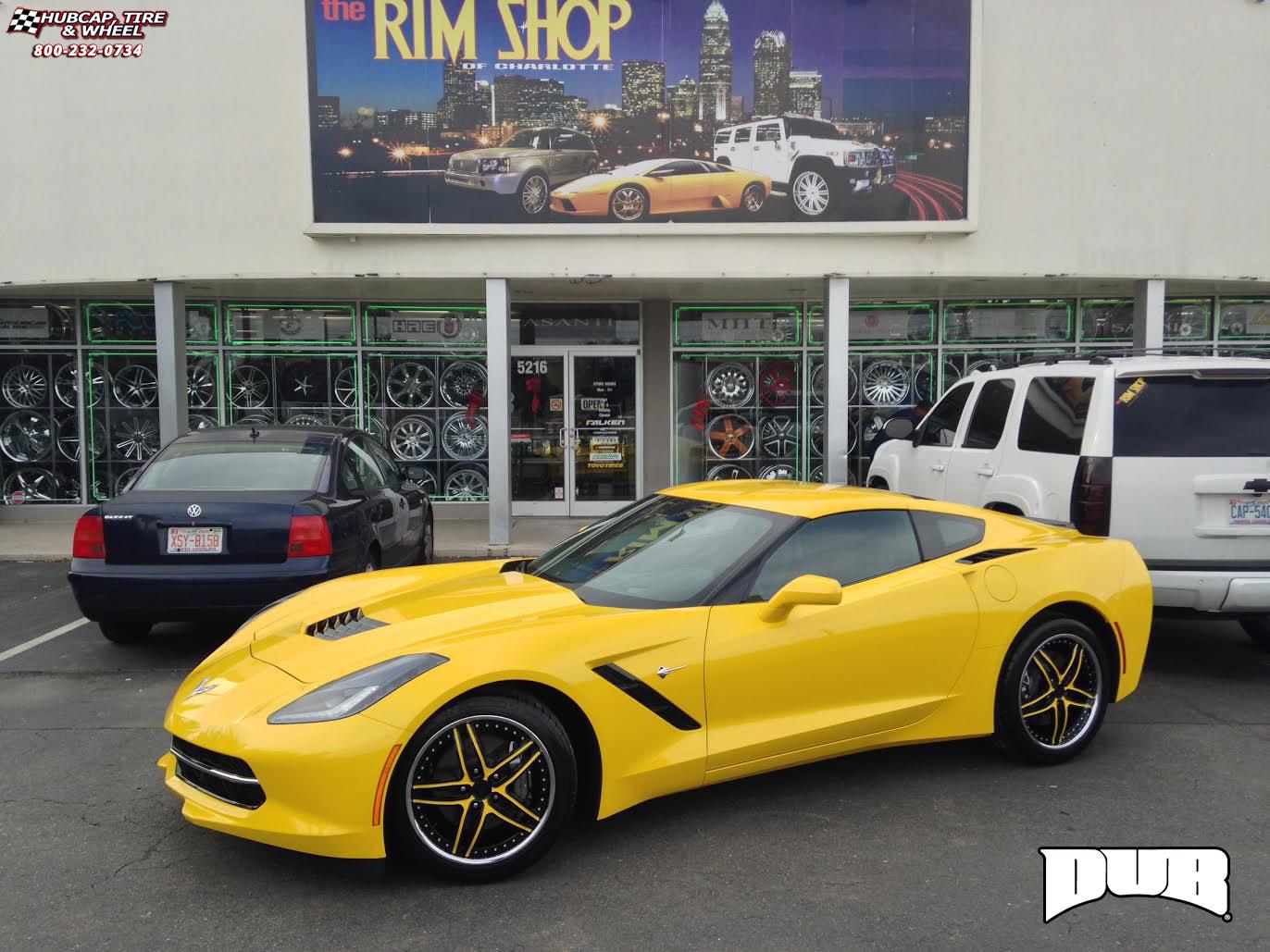 vehicle gallery/chevrolet corvette dub c16 axiom  Custom Color Finish wheels and rims